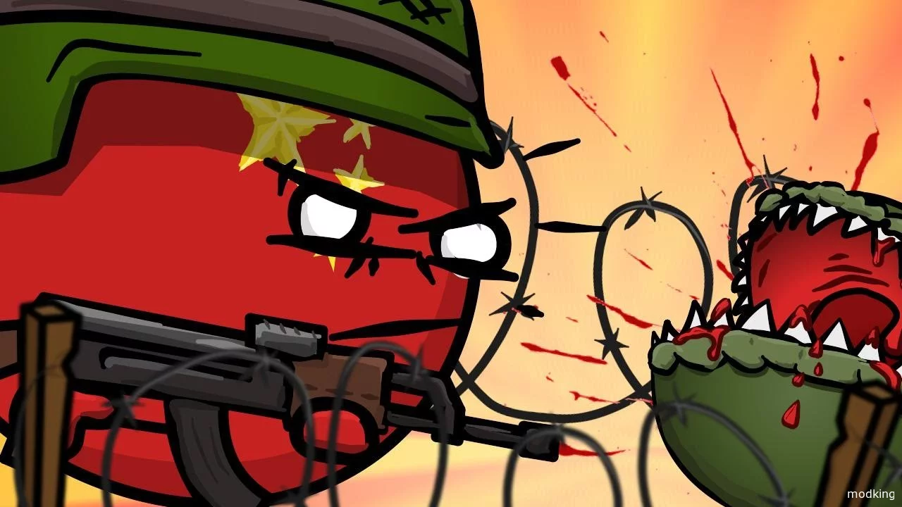 Взлом Countryballs - Zombie Attack APK Мод скачать на android